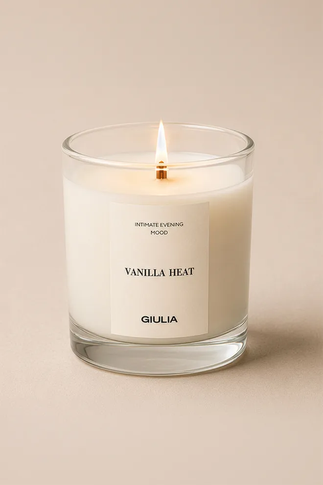 Аромасвечка соевая (ванильная орхидея, карамель) VANILLA HEAT, 250 мл