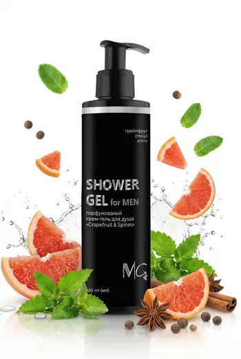Мужской парфюмированный крем-гель для душа "Grapefruit & Spices" MG, 350 мл Мужской парфюмированный крем-гель для душа "Grapefruit & Spices" MG, 350 мл