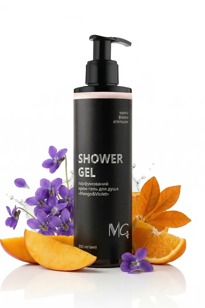 Крем-гель парфюмированный для душа "Mango & Violet" MG, 350 мл