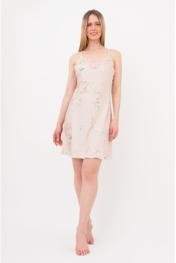 Шелковая ночная сорочка SAKURA 8011/051 Giulia (beige), бежевый Шелковая ночная сорочка SAKURA 8011/051 Giulia (beige), бежевый