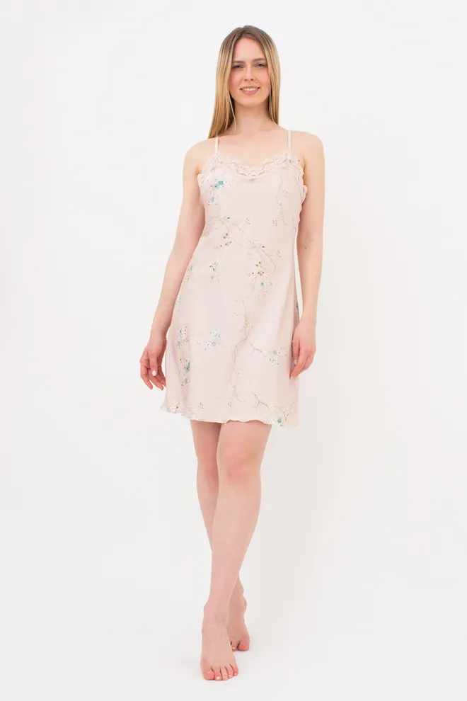 Шовкова нічна сорочка SAKURA 8011/051 Giulia (beige), бежевий
