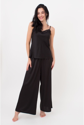 Пижама женская с широкими штанами HELENA 5008/051 Giulia (black), черный Пижама женская с широкими штанами HELENA 5008/051 Giulia (black), черный