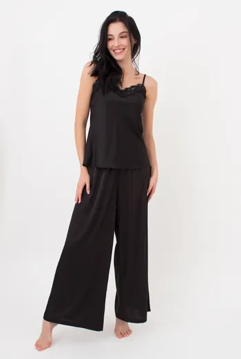 Пижама женская с широкими штанами HELENA 5008/051 Giulia (black), черный