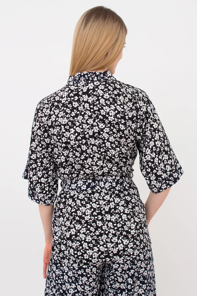 Костюм женский жакет и свободные штаны WILDFLOWERS 5601/040 Giulia (blue), синий