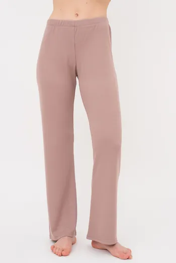 Штаны женские в рубчик RIB 4307/010 Giulia (light beige), бежевый Штаны женские в рубчик RIB 4307/010 Giulia (light beige), бежевый