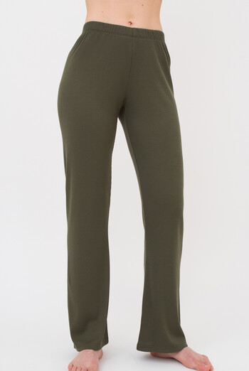 Штани жіночі в рубчик RIB 4307/010 Giulia (khakі), зелений Штани жіночі в рубчик RIB 4307/010 Giulia (khakі), зелений