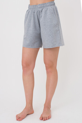 Жіночі шорти з необробленим краєм STREET STYLE 4204/180 Giulia (light grey melange), сірий Жіночі шорти з необробленим краєм STREET STYLE 4204/180 Giulia (light grey melange), сірий