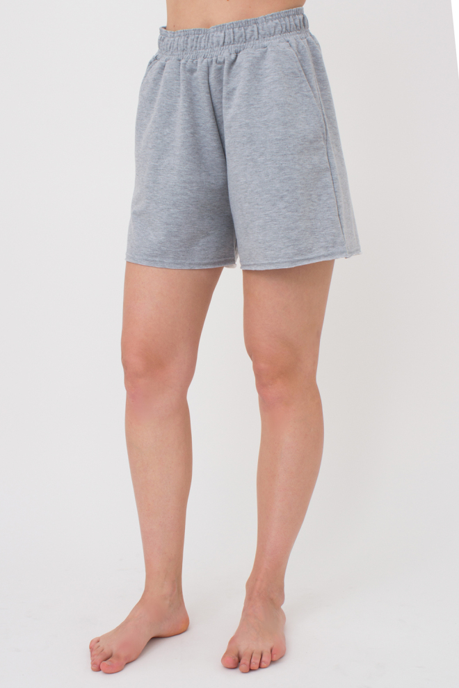 Жіночі шорти з необробленим краєм STREET STYLE 4204/180 Giulia (light grey melange), сірий