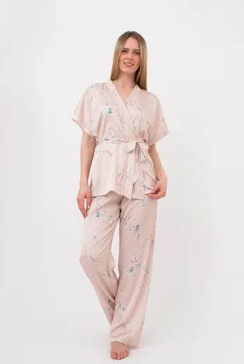 Женский комплект жакет и штаны SAKURA 5603/050 Giulia (beige), бежевый