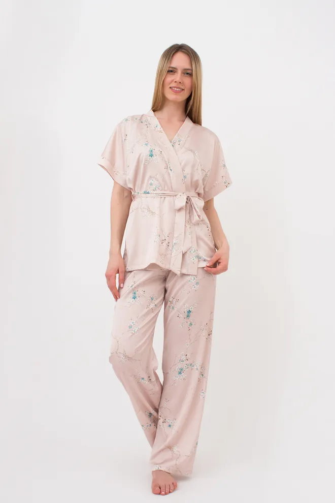 Женский комплект жакет и штаны SAKURA 5603/050 Giulia (beige), бежевый