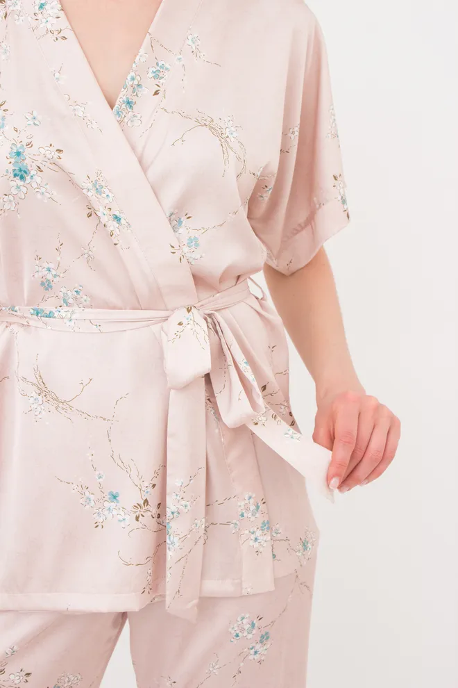 Женский комплект жакет и штаны SAKURA 5603/050 Giulia (beige), бежевый