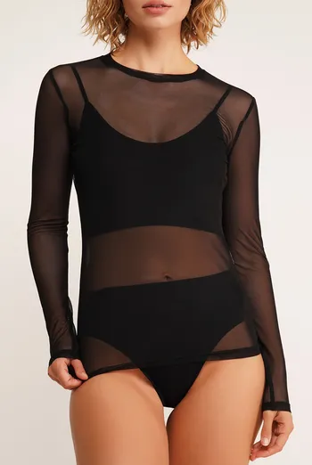 Лонгслив сетка AIR MESH 7006/070 Giulia (black), черный