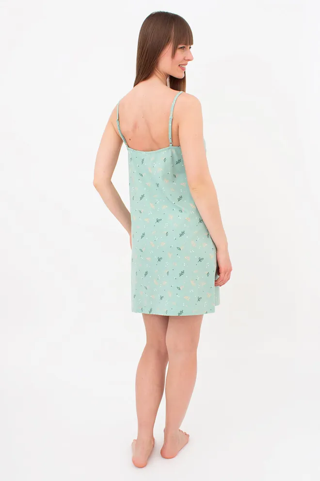 Бавовняна нічна сорочка SERENE GREENS 8021/010 Giulia (muted mint), зелений