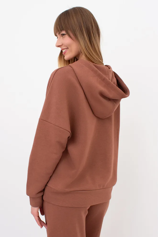 Бавовняне жіноче худі STREET STYLE 4424/160 Giulia (cappuccino), коричневий