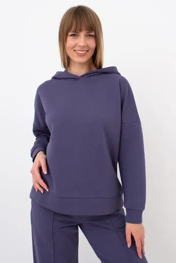 Бавовняне жіноче худі STREET STYLE 4424/160 Giulia (jeans), синій Бавовняне жіноче худі STREET STYLE 4424/160 Giulia (jeans), синій