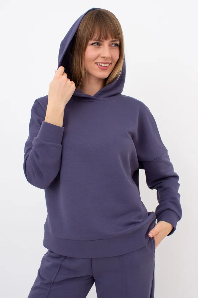 Бавовняне жіноче худі STREET STYLE 4424/160 Giulia (jeans), синій