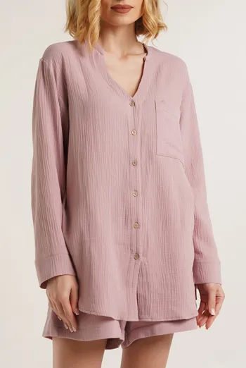 Рубашка из муслина CRUISE 4503/010 Giulia (ashen rose), розовый Рубашка из муслина CRUISE 4503/010 Giulia (ashen rose), розовый