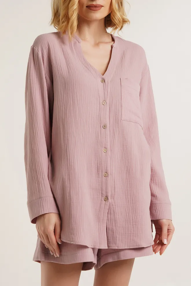 Рубашка из муслина CRUISE 4503/010 Giulia (ashen rose), розовый