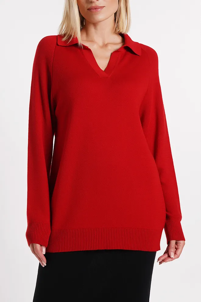 Джемпер поло FREYJA KNT 4422/230 Giulia (red), червоний