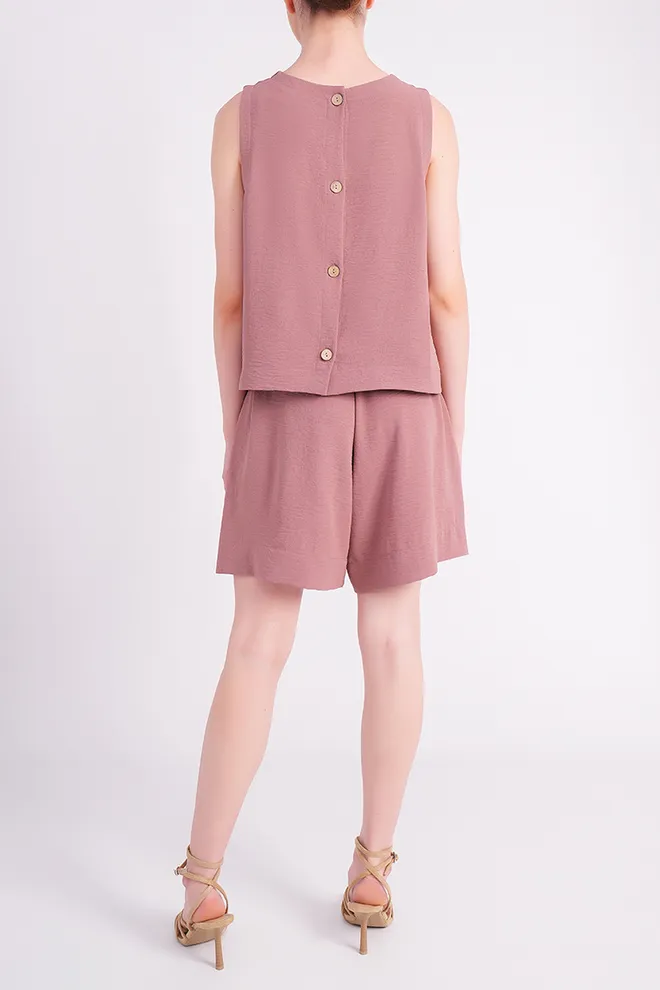 Женский комплект из жатого льна FLAWLESS 6701/260 Giulia (cocoa brown), коричневый