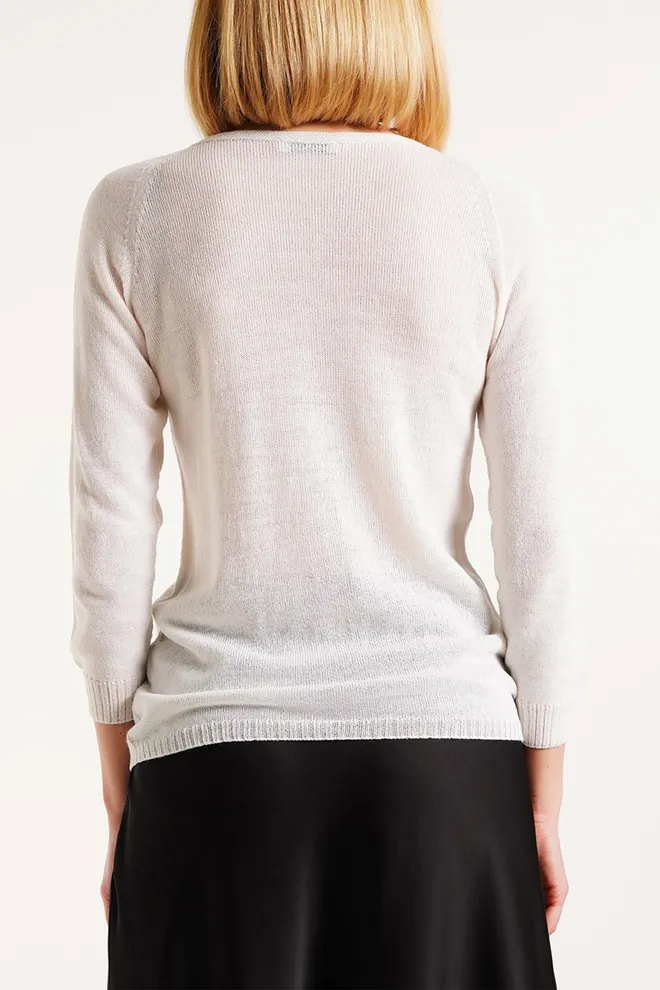 Джемпер из шерсти мериноса FREYJA 4419/230 Giulia (white), белый