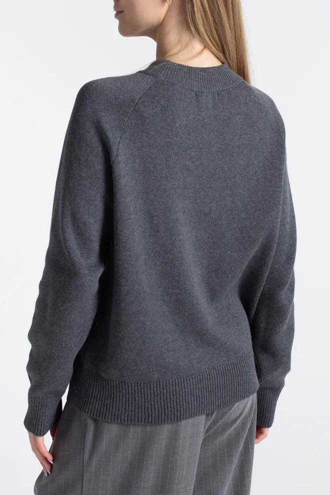 Бавовняний светр FREYJA CTN 4425/230 Giulia (asphalt melange), сірий