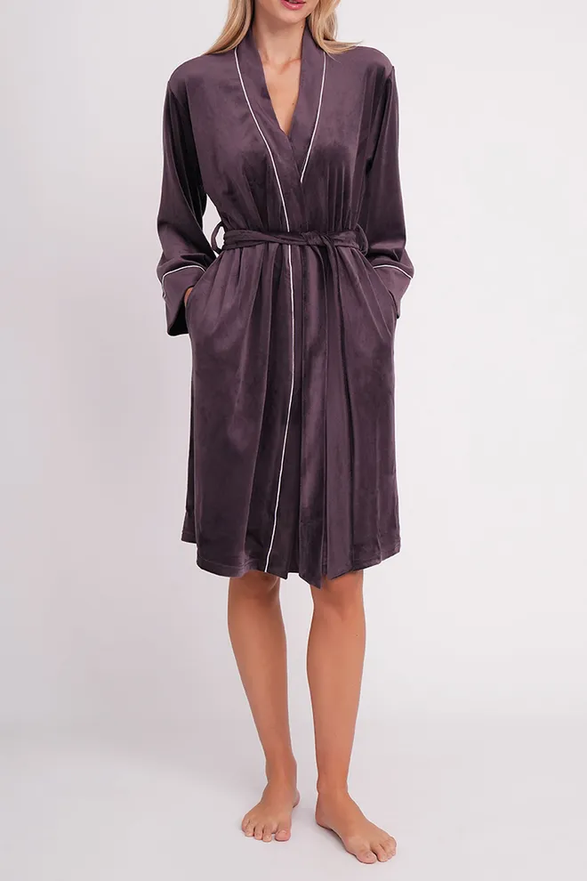 Xалат под пояс SOFT WINTER 7320/080 Giulia (dark lavender), фиолетовый