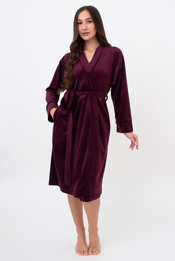 Халат теплый женский SOFT WINTER 7331/080 Giulia (winery), бордовый Халат теплый женский SOFT WINTER 7331/080 Giulia (winery), бордовый