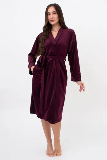 Халат теплий жіночий SOFT WINTER 7331/080 Giulia (winery), бордовий