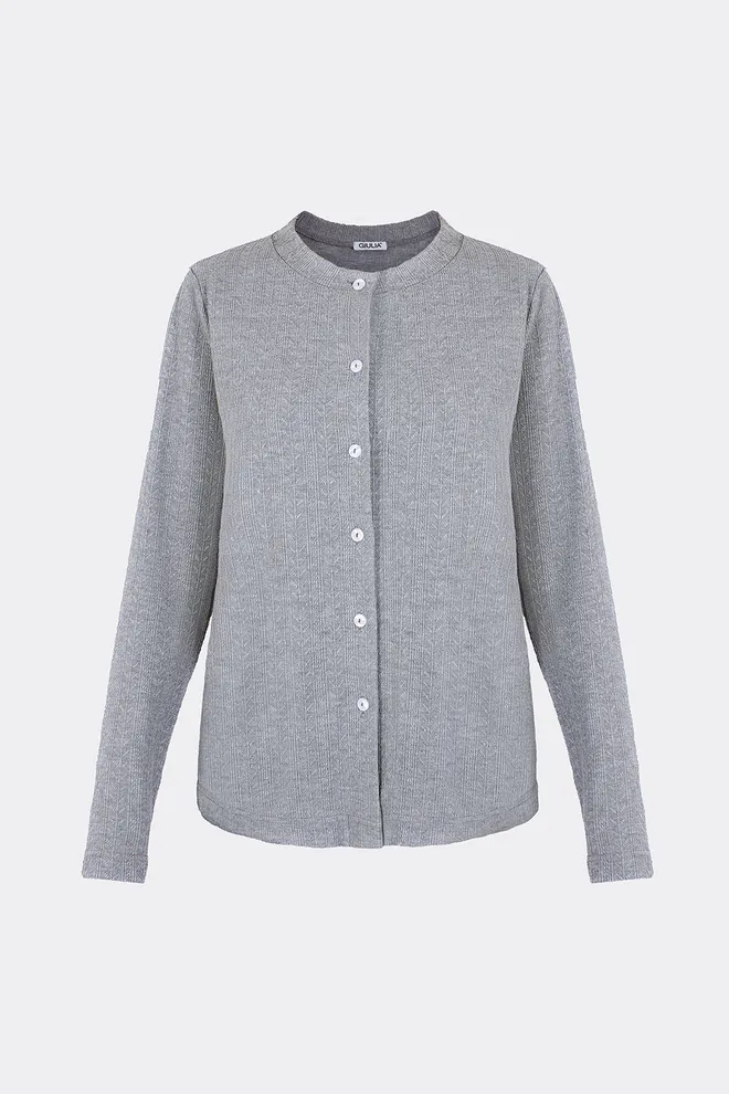 Трикотажная кофта на пуговицах SWAGGIT 4505/280 Giulia (grey), серый