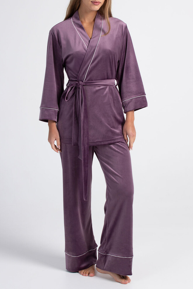 Комплект на запах из велюра SOFT WINTER 5606/080 Giulia (lavender purple), фиолетовый