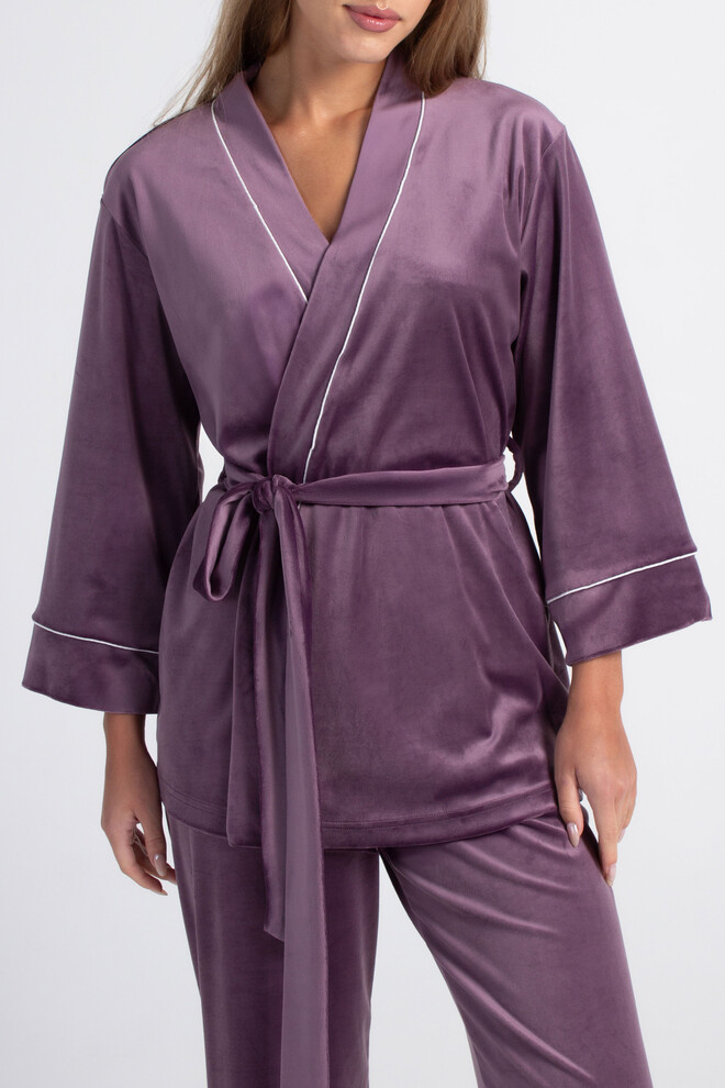 Комплект на запах из велюра SOFT WINTER 5606/080 Giulia (lavender purple), фиолетовый