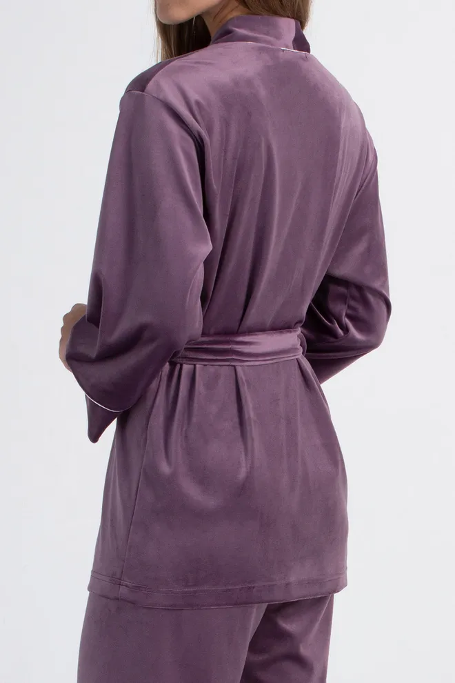 Комплект на запах из велюра SOFT WINTER 5606/080 Giulia (lavender purple), фиолетовый