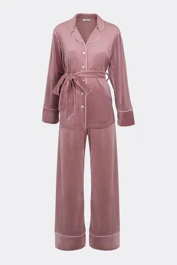 Комплект штаны и кофта на пуговицах с поясом SOFT WINTER 5509/080 Giulia (dusty rose), розовый Комплект штаны и кофта на пуговицах с поясом SOFT WINTER 5509/080 Giulia (dusty rose), розовый