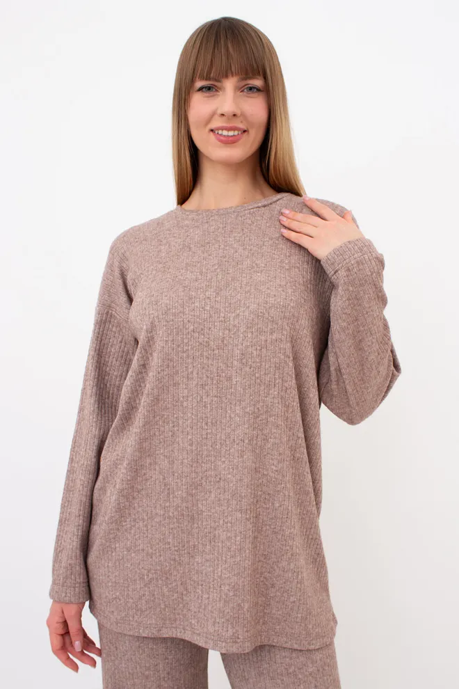 Комплект вільного крою WARMLY TOUCH 5809/150 Giulia (dark beige melange), бежевий