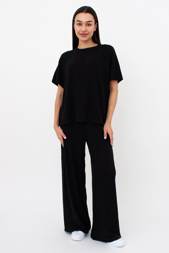 Комплект из ангоры футболка и штаны палаццо LIGHT ESSENCE 5122/250 Giulia (black), черный Комплект из ангоры футболка и штаны палаццо LIGHT ESSENCE 5122/250 Giulia (black), черный