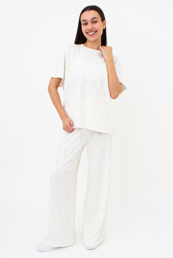 Комплект из ангоры футболка и штаны палаццо LIGHT ESSENCE 5122/250 Giulia (milk), белый Комплект из ангоры футболка и штаны палаццо LIGHT ESSENCE 5122/250 Giulia (milk), белый
