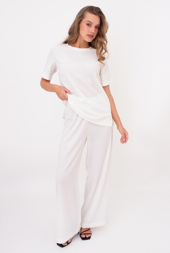 Комплект з жатки (футболка та штани) RUMPLE RICH 5125/260 Giulia (milk), білий Комплект з жатки (футболка та штани) RUMPLE RICH 5125/260 Giulia (milk), білий