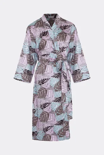 Халат на запах с принтом LEAFSONG 7338/050 Giulia (mokko print), коричневый Халат на запах с принтом LEAFSONG 7338/050 Giulia (mokko print), коричневый