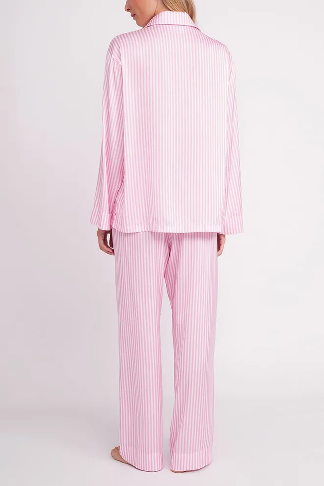 Пижама в полоску NAP QUEEN 5902/050 Giulia (white/amaranth pink), белый/розовый