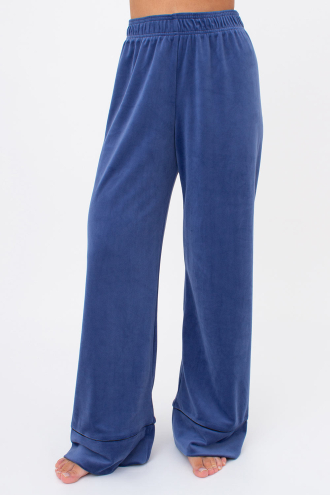 Комплект штани та кофта на ґудзиках із поясом SOFT WINTER 5509/080 Giulia (denim), синій