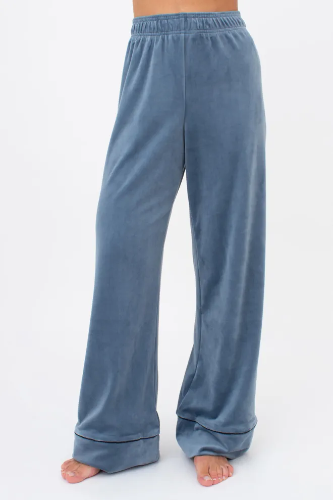 Комплект штани та кофта на ґудзиках із поясом SOFT WINTER 5509/080 Giulia (smoky blue), блакитний