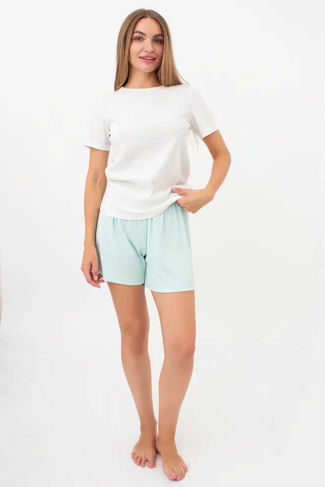 Футболка жіноча в рубчик RIB 4804/010 Giulia (milk), білий