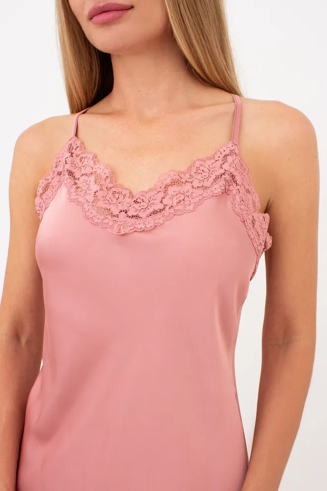 Шовкова нічна сорочка HELENA 8011/051 Giulia (antique rose), рожевий