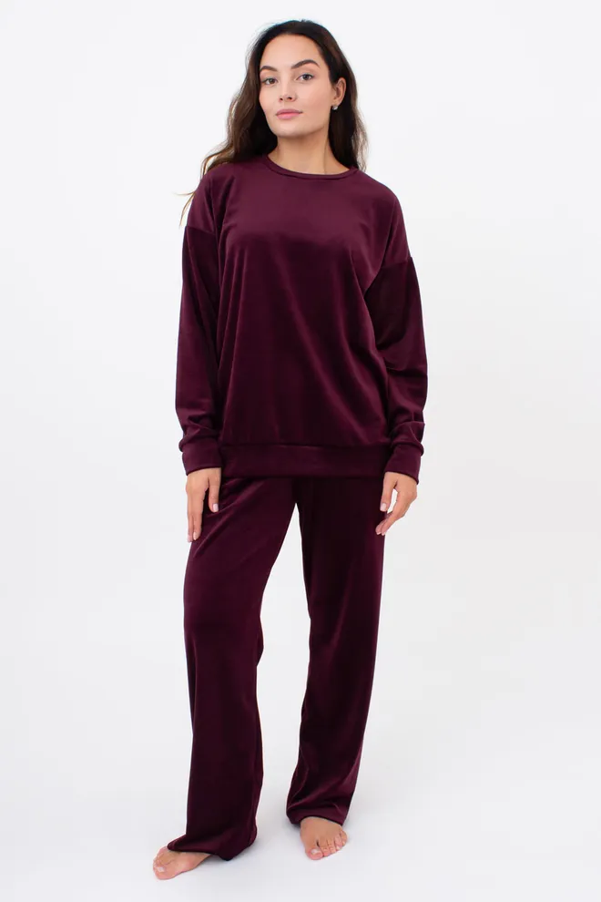 Штани жіночі вільного крою SOFT WINTER 4311/080 Giulia (winery), бордовий