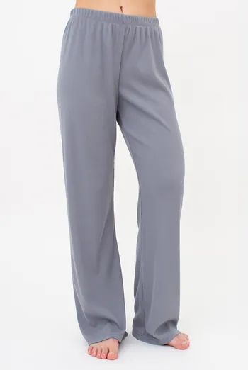 Штани жіночі в рубчик RIB 4307/010 Giulia (grey), сірий Штани жіночі в рубчик RIB 4307/010 Giulia (grey), сірий