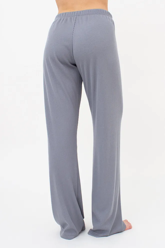 Штани жіночі в рубчик RIB 4307/010 Giulia (grey), сірий