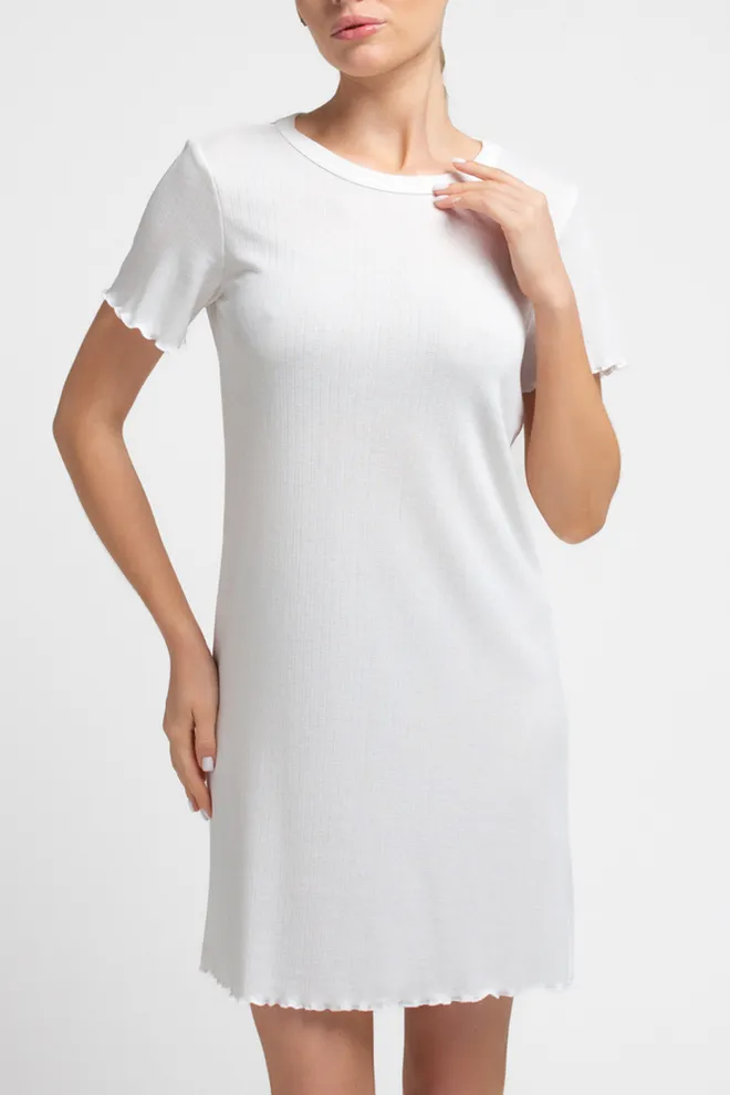 Рубашка ночная из трикотажа MALLOW 8120/310 Giulia (milk), белый