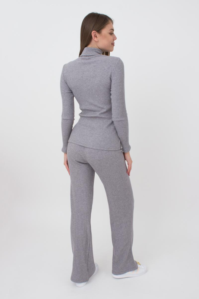 Тепла водолазка в рубчик WARMLY TOUCH 4902/150 Giulia (grey), сірий
