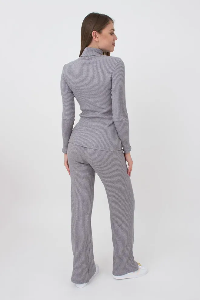 Теплая водолазка в рубчик WARMLY TOUCH 4902/150 Giulia (grey), серый